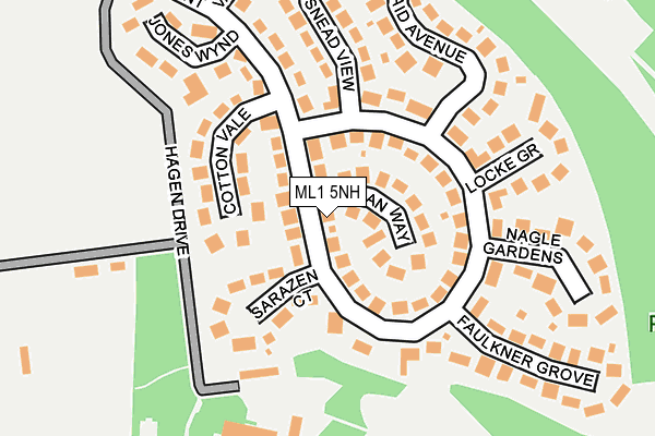 ML1 5NH map - OS OpenMap – Local (Ordnance Survey)