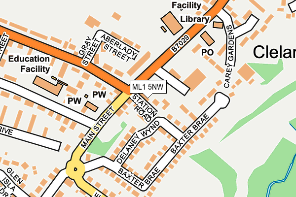 ML1 5NW map - OS OpenMap – Local (Ordnance Survey)