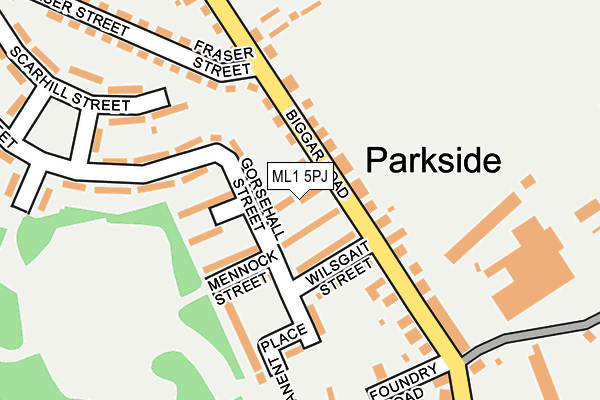 ML1 5PJ map - OS OpenMap – Local (Ordnance Survey)