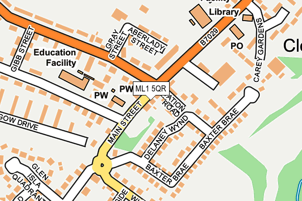 ML1 5QR map - OS OpenMap – Local (Ordnance Survey)