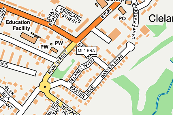 ML1 5RA map - OS OpenMap – Local (Ordnance Survey)