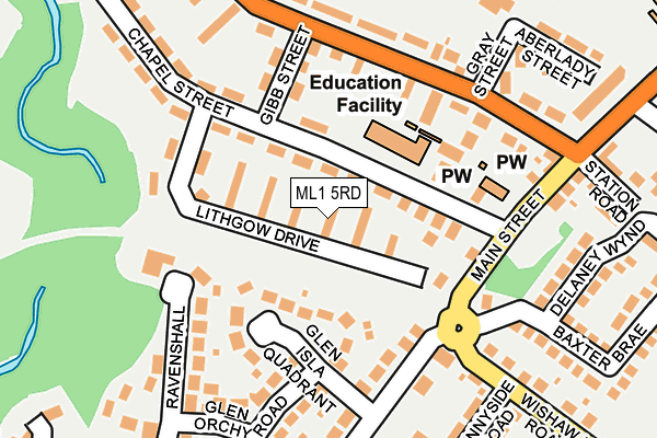 ML1 5RD map - OS OpenMap – Local (Ordnance Survey)