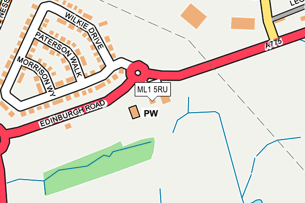 ML1 5RU map - OS OpenMap – Local (Ordnance Survey)