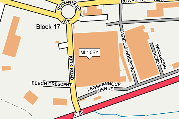 ML1 5RY map - OS OpenMap – Local (Ordnance Survey)