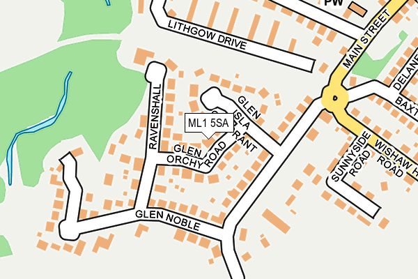 ML1 5SA map - OS OpenMap – Local (Ordnance Survey)