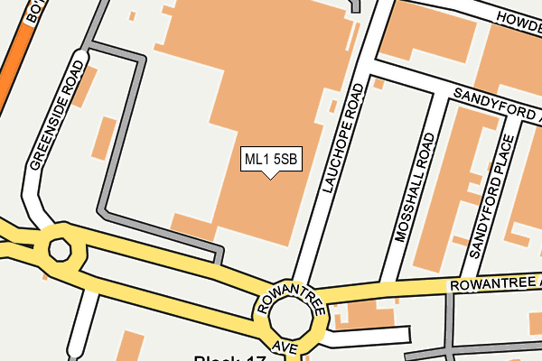 ML1 5SB map - OS OpenMap – Local (Ordnance Survey)