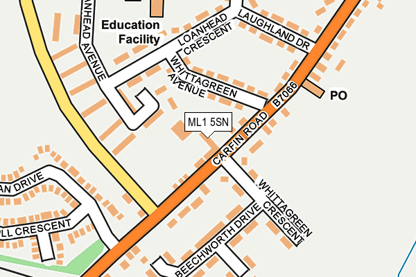 ML1 5SN map - OS OpenMap – Local (Ordnance Survey)