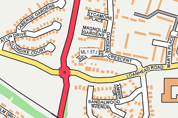 ML1 5TJ map - OS OpenMap – Local (Ordnance Survey)