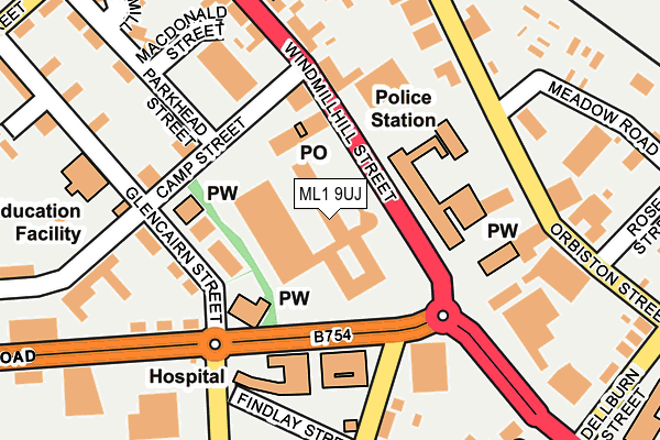 ML1 9UJ map - OS OpenMap – Local (Ordnance Survey)