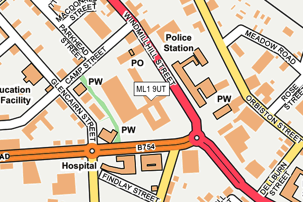 ML1 9UT map - OS OpenMap – Local (Ordnance Survey)