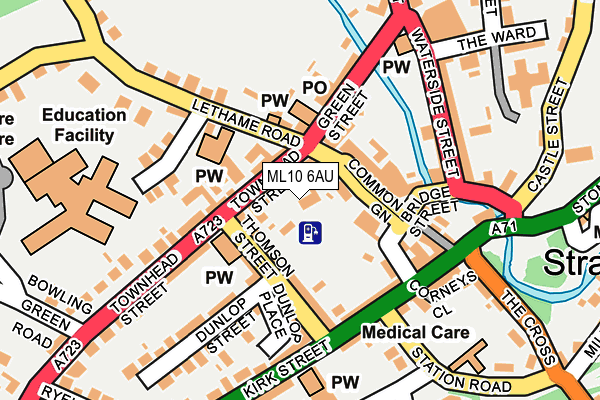 ML10 6AU map - OS OpenMap – Local (Ordnance Survey)