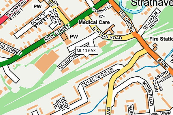 ML10 6AX map - OS OpenMap – Local (Ordnance Survey)