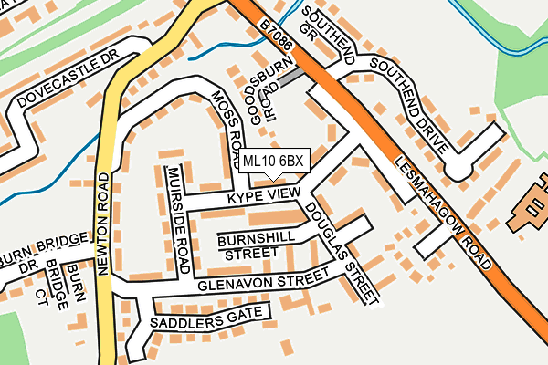 ML10 6BX map - OS OpenMap – Local (Ordnance Survey)