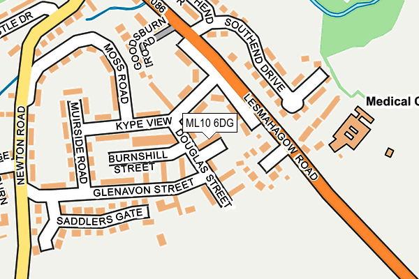 ML10 6DG map - OS OpenMap – Local (Ordnance Survey)