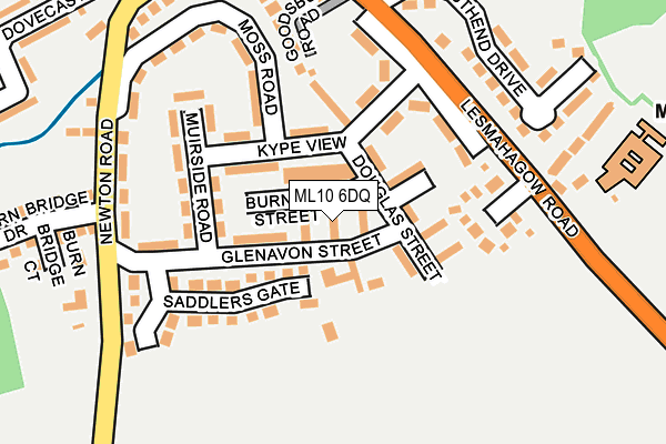 ML10 6DQ map - OS OpenMap – Local (Ordnance Survey)