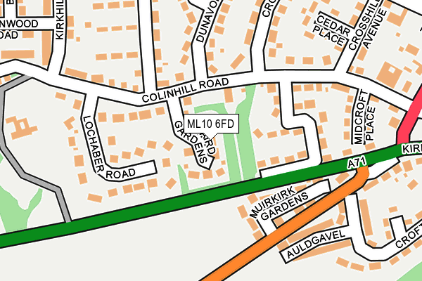 ML10 6FD map - OS OpenMap – Local (Ordnance Survey)