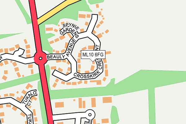 ML10 6FG map - OS OpenMap – Local (Ordnance Survey)