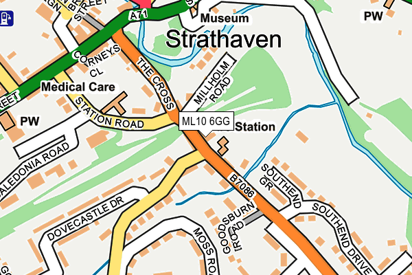 ML10 6GG map - OS OpenMap – Local (Ordnance Survey)