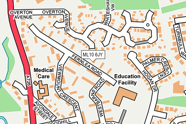 ML10 6JY map - OS OpenMap – Local (Ordnance Survey)