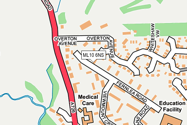 ML10 6NS map - OS OpenMap – Local (Ordnance Survey)
