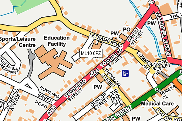ML10 6PZ map - OS OpenMap – Local (Ordnance Survey)