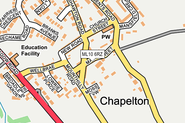 Map of CHAPELTON.AS LTD at local scale