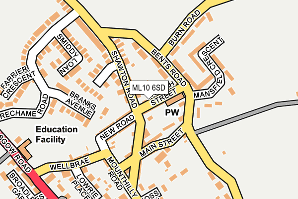 ML10 6SD map - OS OpenMap – Local (Ordnance Survey)