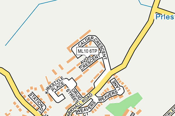 ML10 6TP map - OS OpenMap – Local (Ordnance Survey)