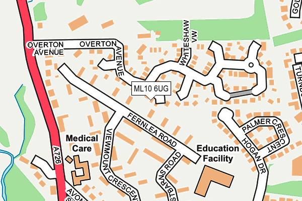 ML10 6UG map - OS OpenMap – Local (Ordnance Survey)