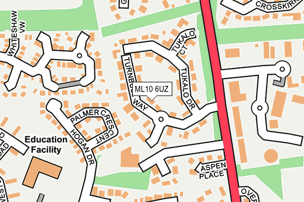 ML10 6UZ map - OS OpenMap – Local (Ordnance Survey)