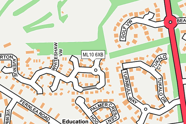 ML10 6XB map - OS OpenMap – Local (Ordnance Survey)