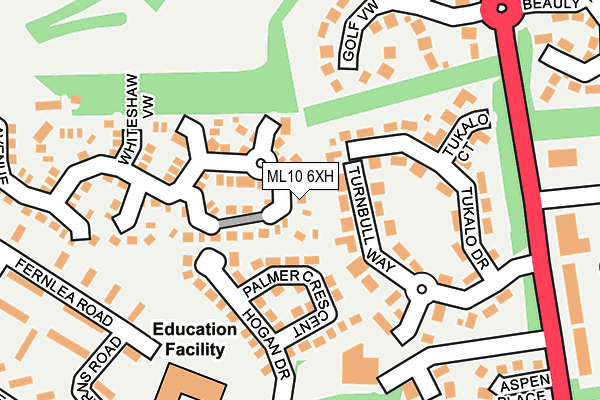ML10 6XH map - OS OpenMap – Local (Ordnance Survey)