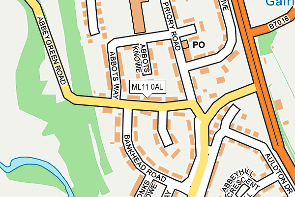 ML11 0AL map - OS OpenMap – Local (Ordnance Survey)