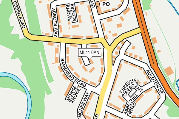 ML11 0AN map - OS OpenMap – Local (Ordnance Survey)