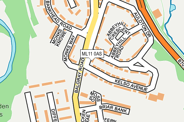 ML11 0AS map - OS OpenMap – Local (Ordnance Survey)