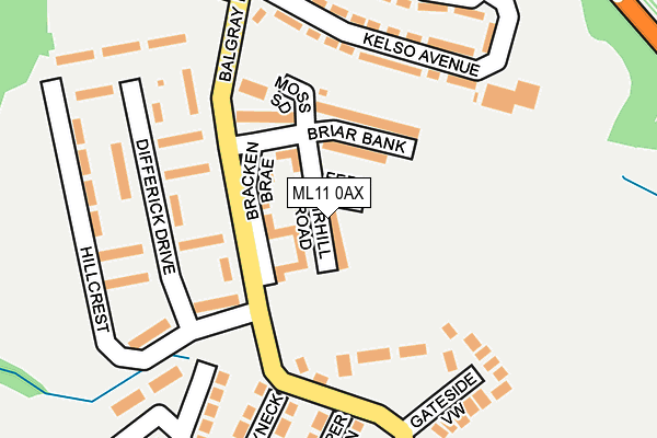 ML11 0AX map - OS OpenMap – Local (Ordnance Survey)