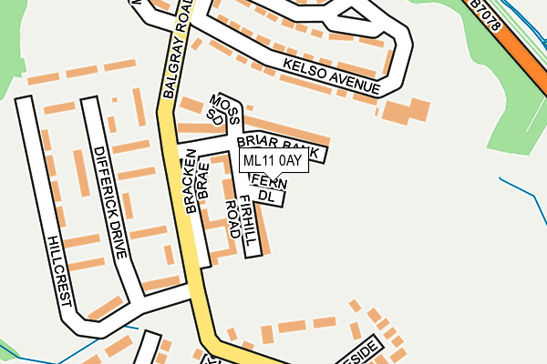 ML11 0AY map - OS OpenMap – Local (Ordnance Survey)