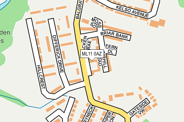 ML11 0AZ map - OS OpenMap – Local (Ordnance Survey)