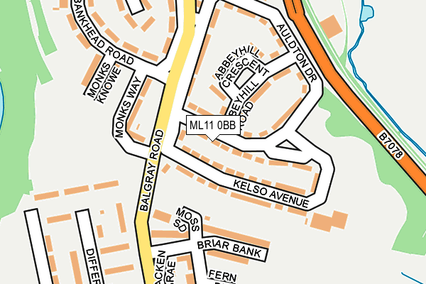 ML11 0BB map - OS OpenMap – Local (Ordnance Survey)