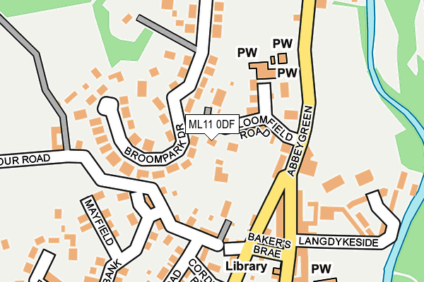 ML11 0DF map - OS OpenMap – Local (Ordnance Survey)