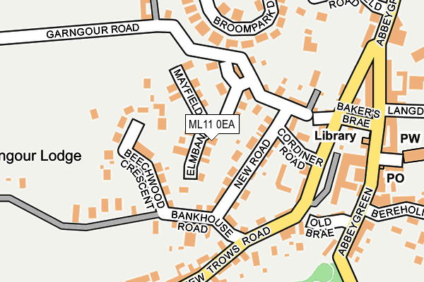 ML11 0EA map - OS OpenMap – Local (Ordnance Survey)