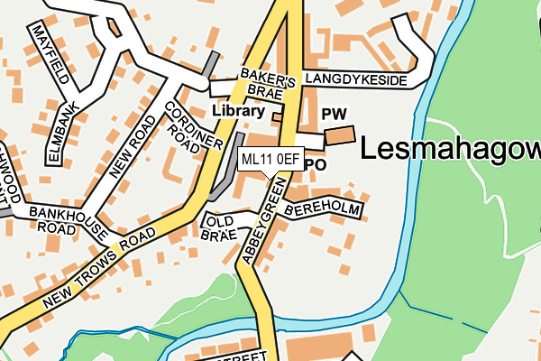 ML11 0EF map - OS OpenMap – Local (Ordnance Survey)