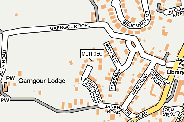 ML11 0EG map - OS OpenMap – Local (Ordnance Survey)