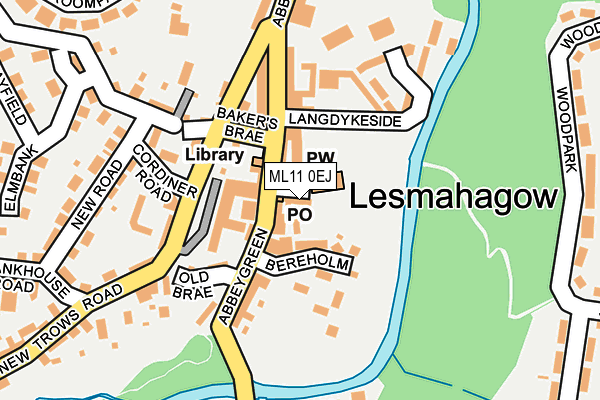 ML11 0EJ map - OS OpenMap – Local (Ordnance Survey)