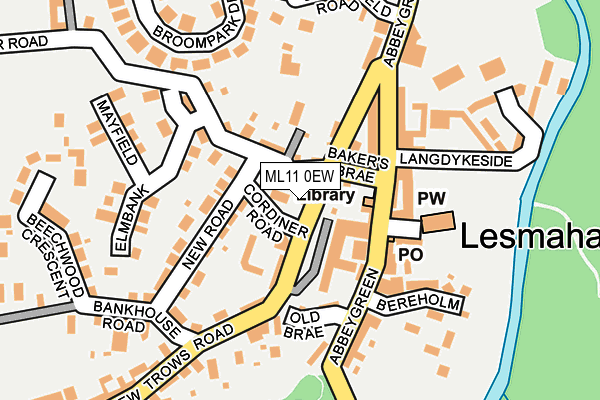 ML11 0EW map - OS OpenMap – Local (Ordnance Survey)