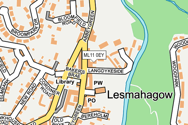 ML11 0EY map - OS OpenMap – Local (Ordnance Survey)