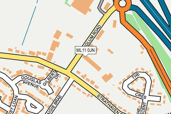 ML11 0JN map - OS OpenMap – Local (Ordnance Survey)