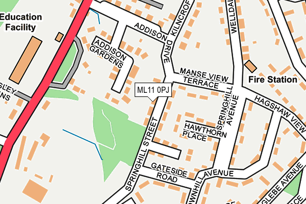 ML11 0PJ map - OS OpenMap – Local (Ordnance Survey)