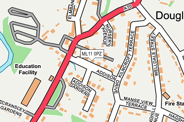 ML11 0PZ map - OS OpenMap – Local (Ordnance Survey)