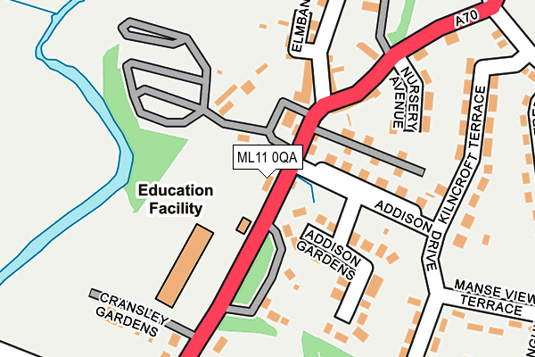 ML11 0QA map - OS OpenMap – Local (Ordnance Survey)